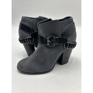 Carlos by Carlos Santana Womens Size 5.5 MACCOMB Suede straps Gray Ankle Bootie